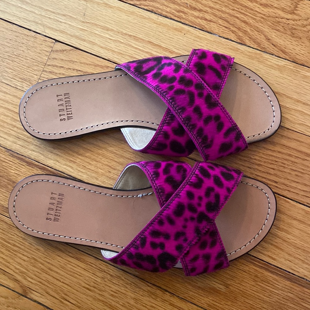Hot Pink Leopard Sandal Size 6